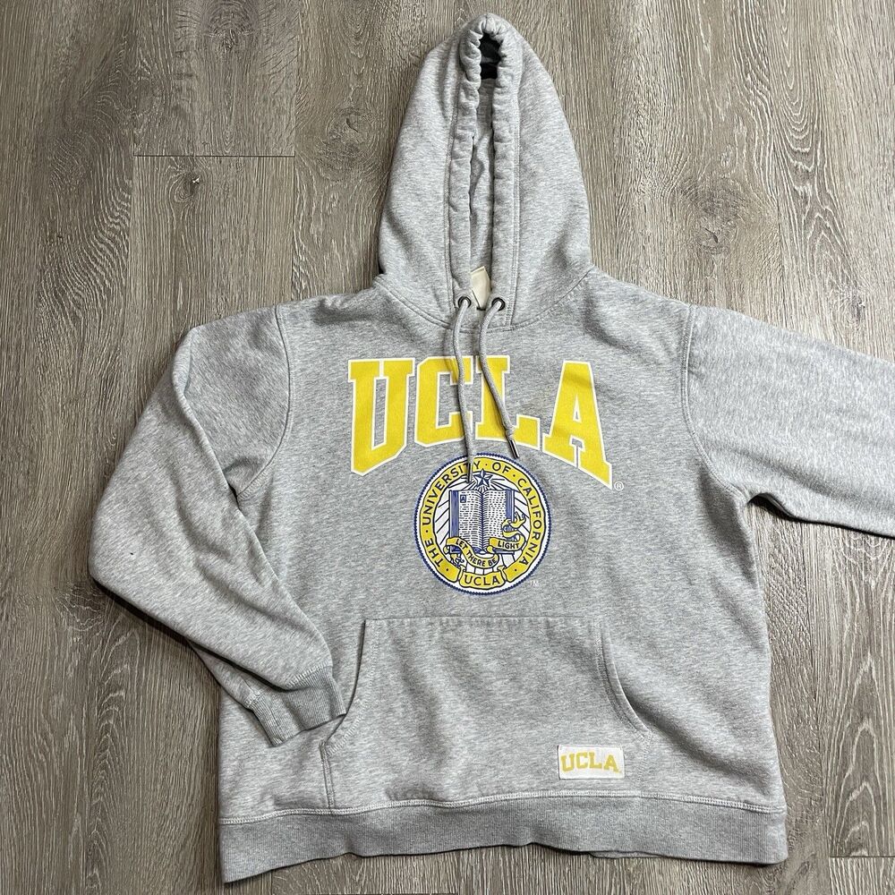 H&M L.O.G.G Women's UCLA Bruins Pullover Hoodie Sweatshirt Gray Medium